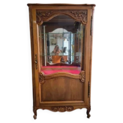 Vitrine de style Louis XV en merisier – Fabrication française UNIFA