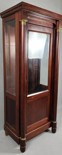 Vitrine Empire en placage d'acajou
