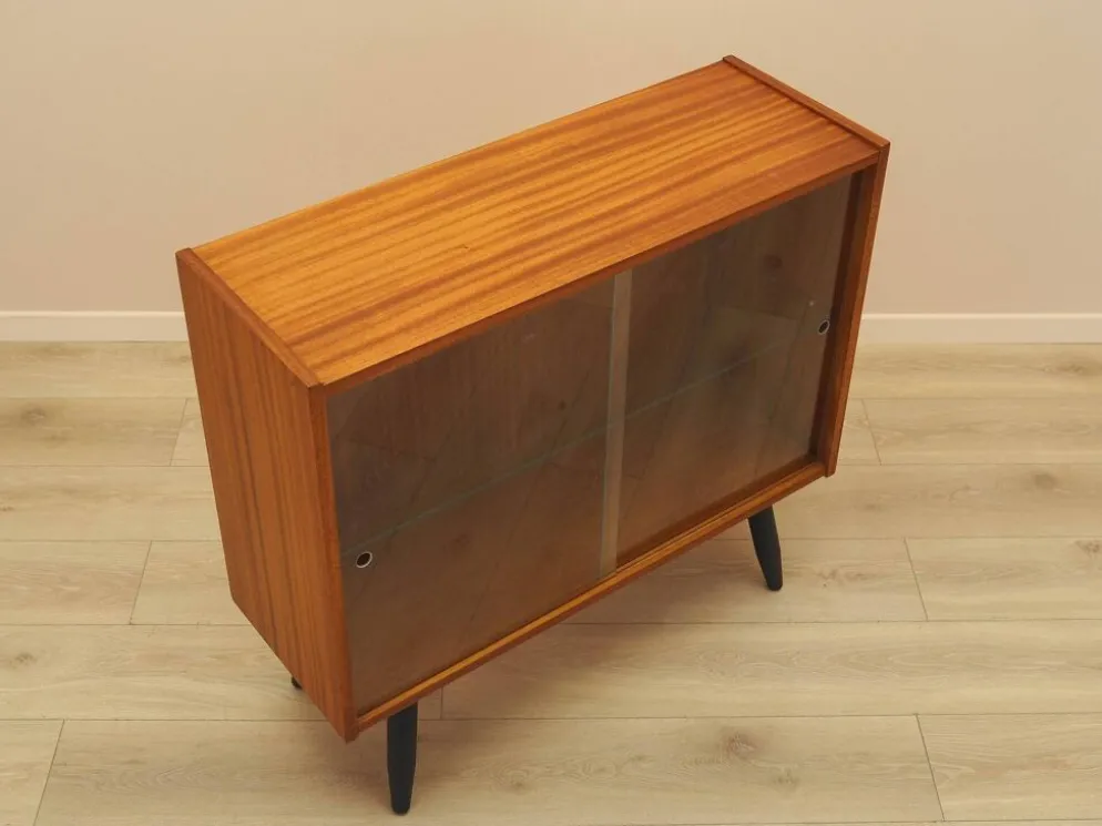 Vitrine en acajou avec façade en verre, Danemark, années 1970