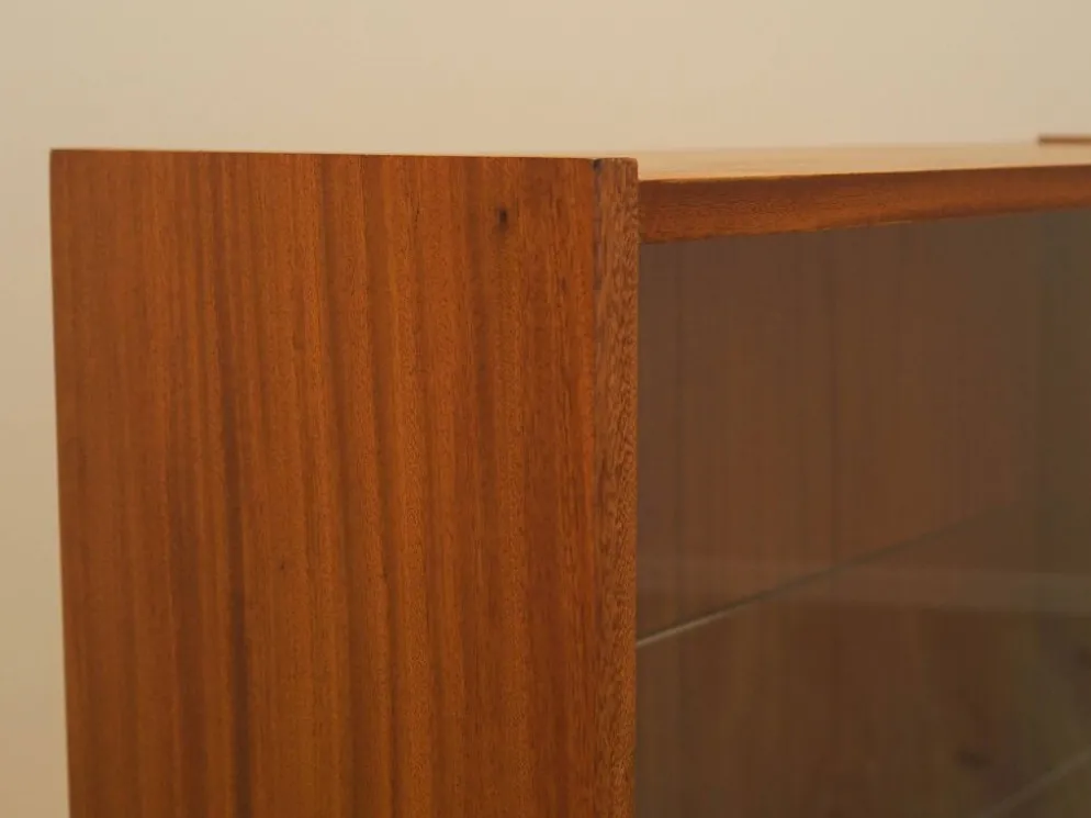 Vitrine en acajou avec façade en verre, Danemark, années 1970
