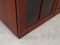 Vitrine en acajou, design danois, années 1970, fabriquée au Danemark