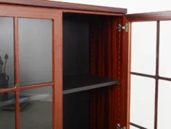 Vitrine en acajou, design danois, années 1970, fabriquée au Danemark