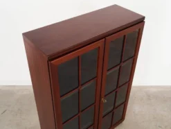 Vitrine en acajou, design danois, années 1970, fabriquée au Danemark