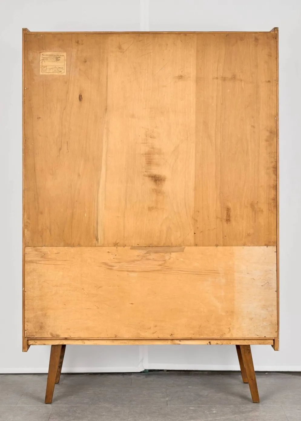 Vitrine en bois du milieu du siècle, Sześciolatka, Pologne, 1969