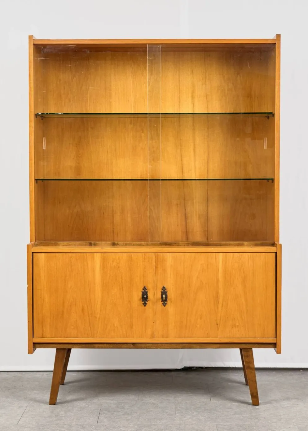 Vitrine en bois du milieu du siècle, Sześciolatka, Pologne, 1969