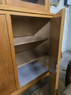 Vitrine en bois vintage XL / buffet / unité murale