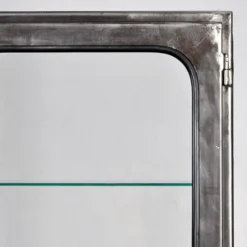 Vitrine en fer et en verre vintage, années 1970