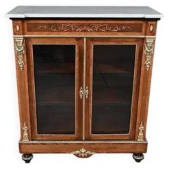 Vitrine en Marqueterie de Bois de Rose & Merisier, style Napoléon III- 2ème partie XIXe