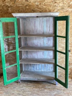 Vitrine en teck ancien