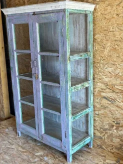 Vitrine en teck ancien