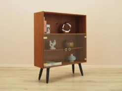 Vitrine en teck avec portes en verre, Danemark, années 1970