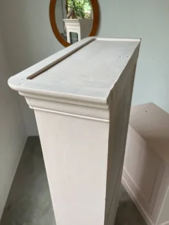 Vitrine haute rose poudrée