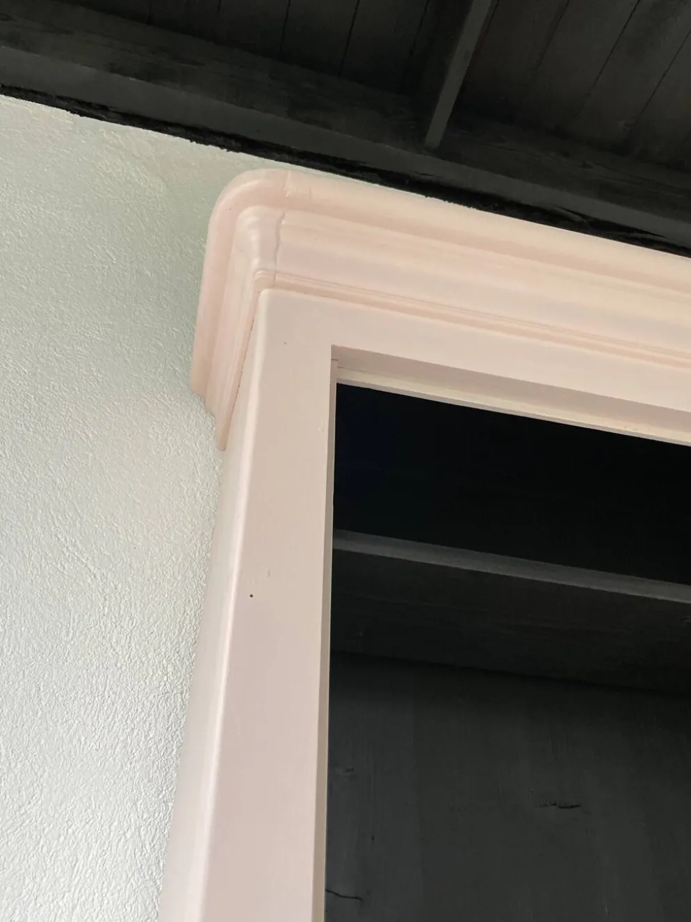 Vitrine haute rose poudrée