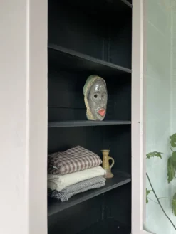 Vitrine haute rose poudrée