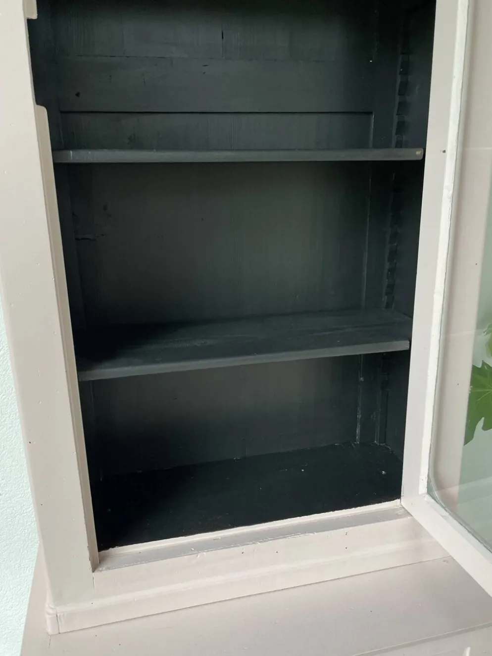 Vitrine haute rose poudrée