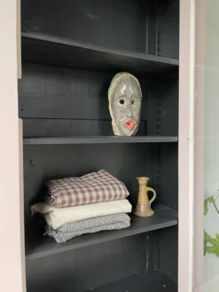 Vitrine haute rose poudrée