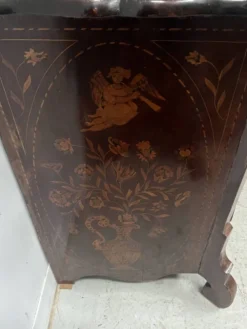Vitrine Hollandaise en deux corps en bois marqueté
