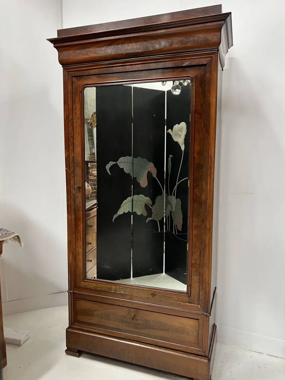 Vitrine Louis Philippe en acajou et placage d'acajou, XIX siècle
