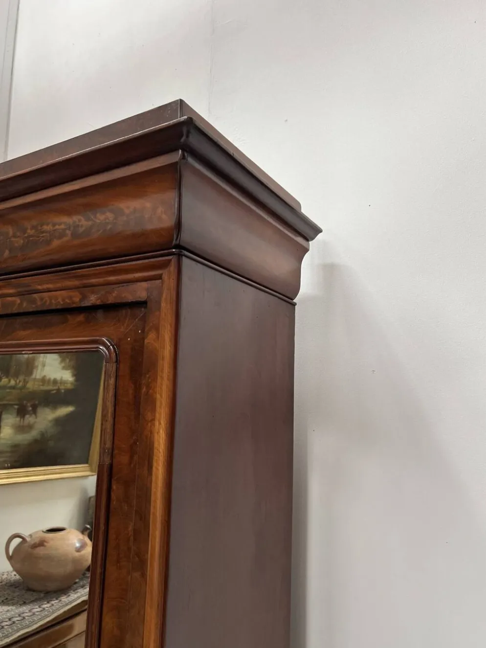 Vitrine Louis Philippe en acajou et placage d'acajou, XIX siècle