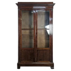Vitrine Louis-Philippe en acajou à deux portes vitrées