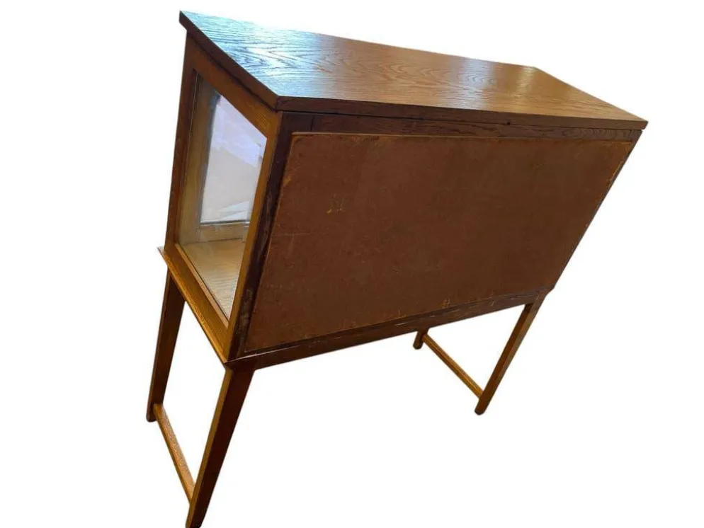 Vitrine/meuble à thé/étagère vintage en bois