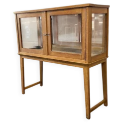 Vitrine/meuble à thé/étagère vintage en bois