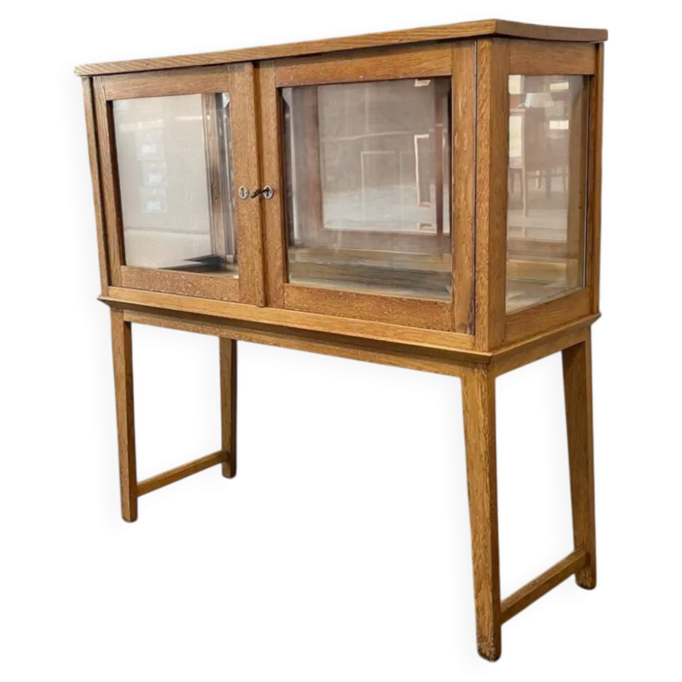 Vitrine/meuble à thé/étagère vintage en bois