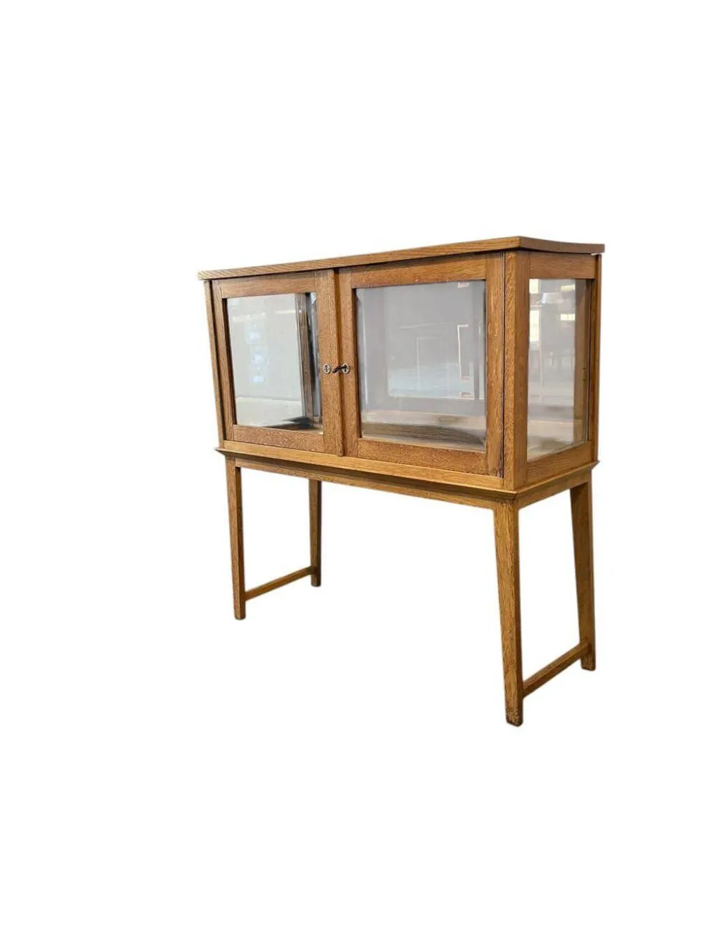 Vitrine/meuble à thé/étagère vintage en bois