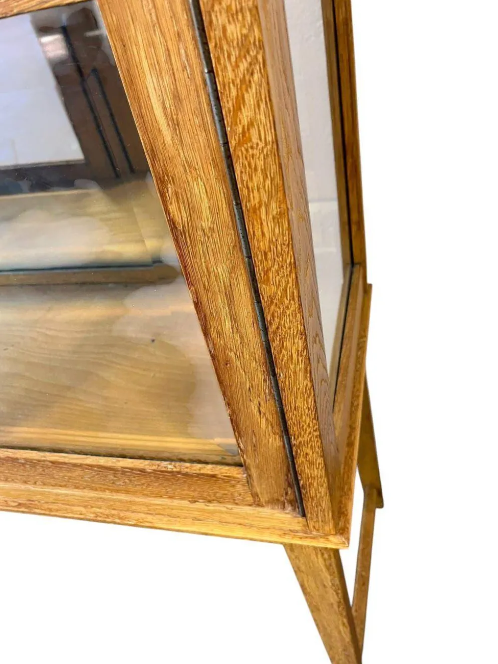 Vitrine/meuble à thé/étagère vintage en bois