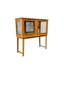 Vitrine/meuble à thé/étagère vintage en bois