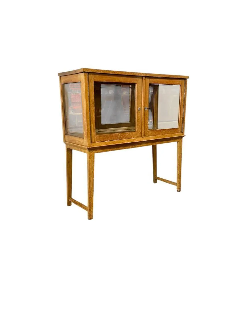 Vitrine/meuble à thé/étagère vintage en bois