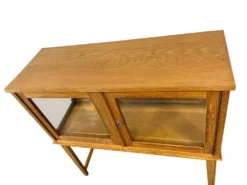 Vitrine/meuble à thé/étagère vintage en bois