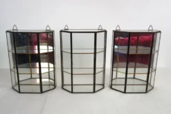 Vitrine Murale Vintage Verre Et Laiton