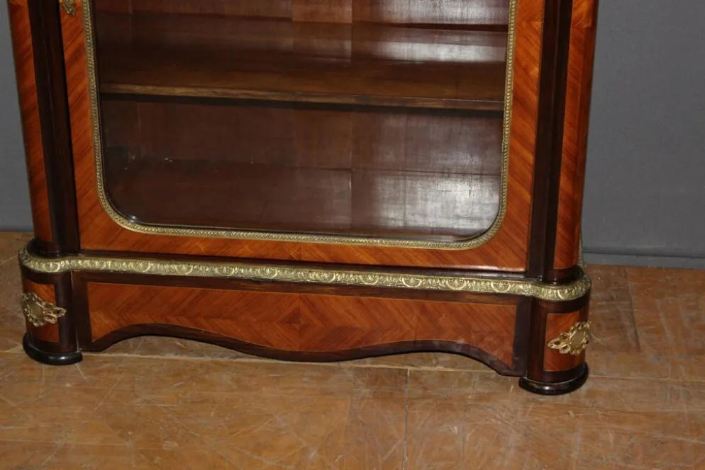 Vitrine Napoléon III en Marqueterie vers 1880