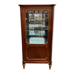 Vitrine néoclassique Maurice Hirsch – acajou, laiton et verre