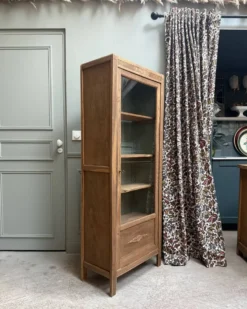 Vitrine parisienne Art Déco en chêne (rénovée)