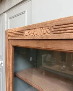 Vitrine parisienne Art Déco en chêne (rénovée)