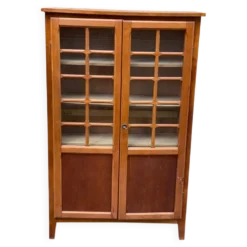 Vitrine parisienne en bois des années 50
