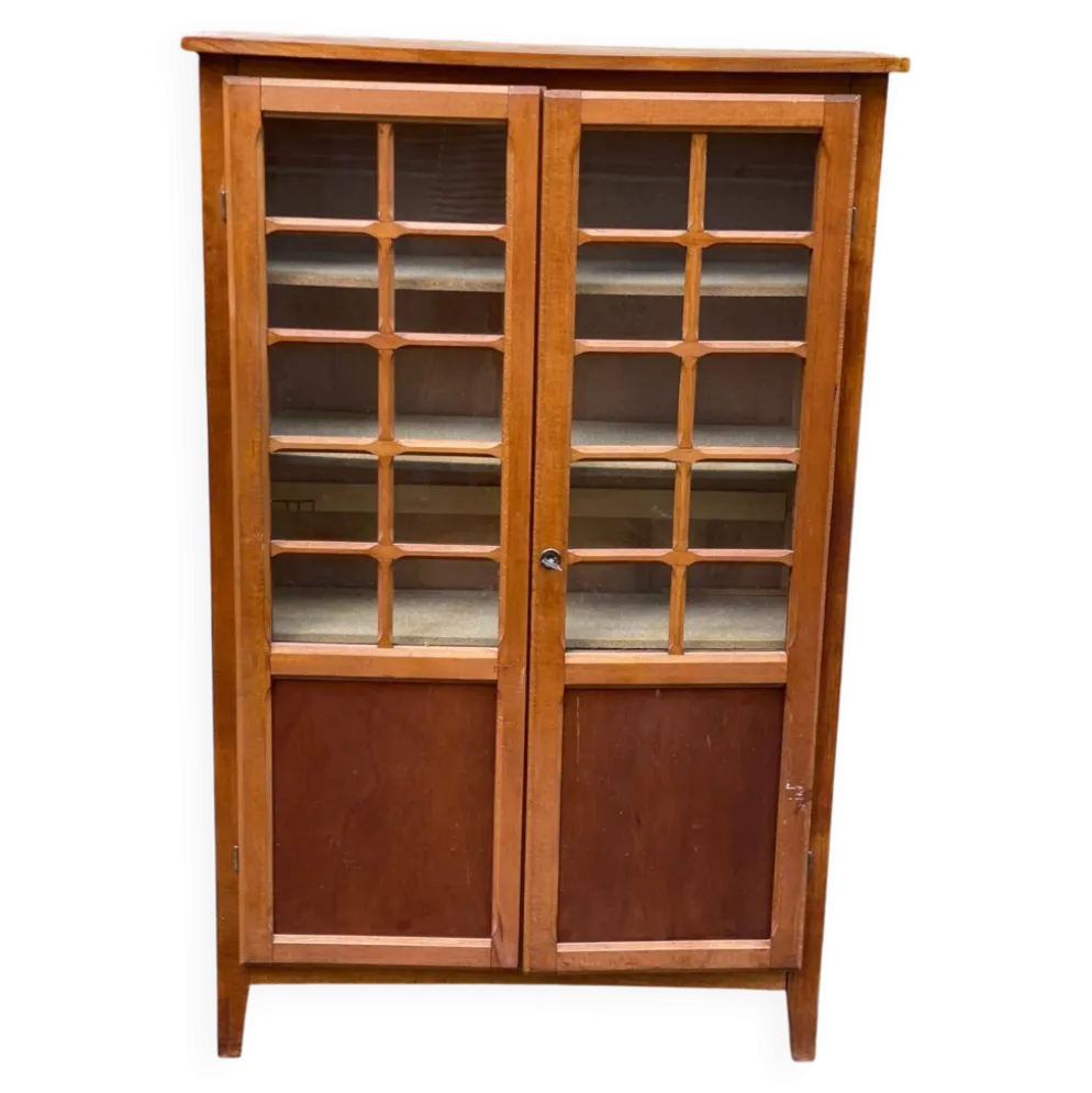 Vitrine parisienne en bois des années 50