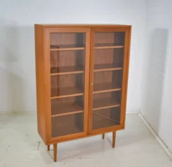 Vitrine par WK Möbel vitrine années 1970 en teck vintage