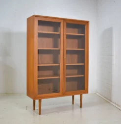 Vitrine par WK Möbel vitrine années 1970 en teck vintage