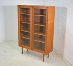 Vitrine par WK Möbel vitrine années 1970 en teck vintage