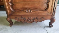 Vitrine style louis xv 1 porte en merisier