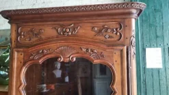 Vitrine style louis xv 1 porte en merisier