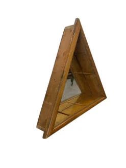 Vitrine/étagère murale vintage peu profonde avec fond miroir