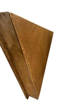 Vitrine/étagère murale vintage peu profonde avec fond miroir