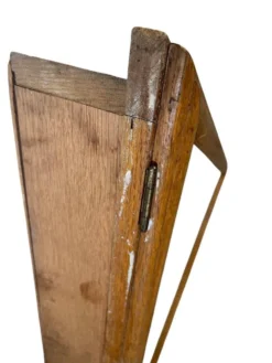 Vitrine/étagère murale vintage peu profonde avec fond miroir