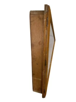 Vitrine/étagère murale vintage peu profonde avec fond miroir