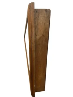 Vitrine/étagère murale vintage peu profonde avec fond miroir