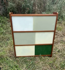Vitrine étagère verres coulissants de couleur vintage Années 60